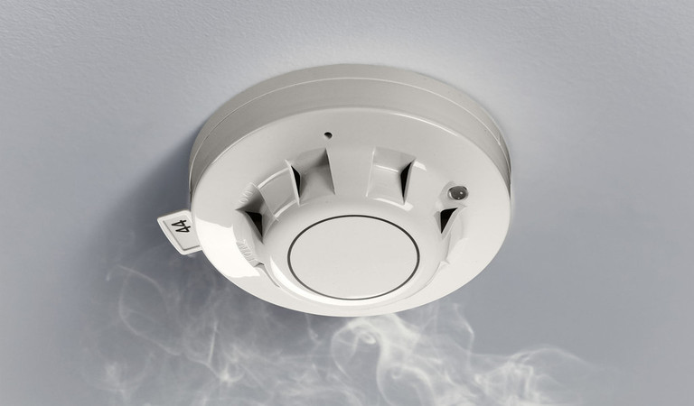 Smoke Detector detecting smoke